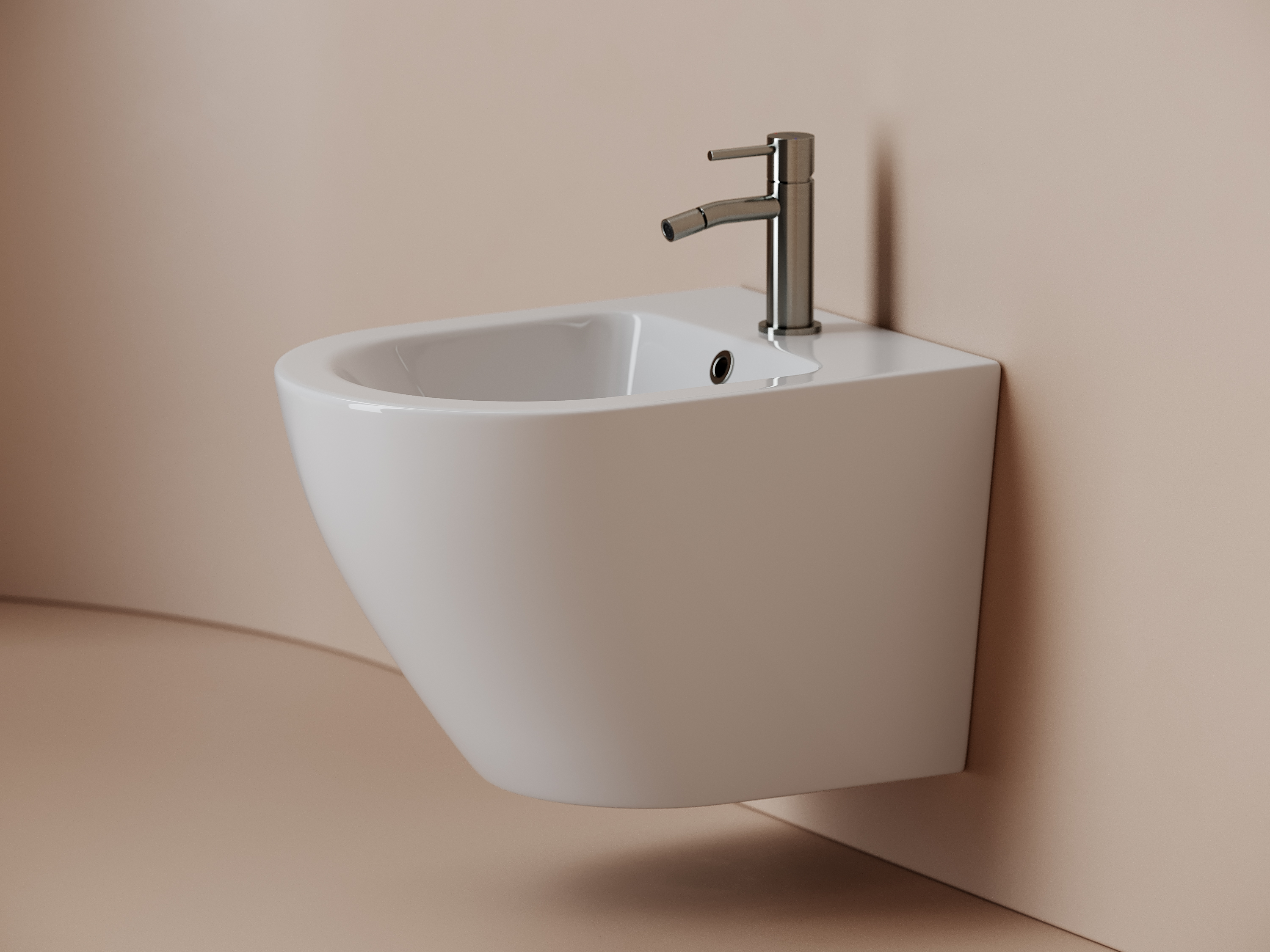 Фото Биде Ceramicanova Alba CN11006 подвесное, белый глянцевый