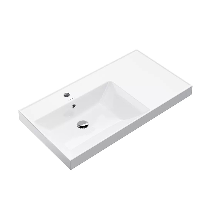 Фото Раковина Kerama Marazzi Cubo CU.wb.90Lh подвесная 90.5 см, цвет белый глянцевый