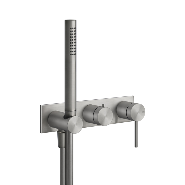 Фото Смеситель Gessi Gessi316 54038#239 для ванны, нержавеющая сталь браш