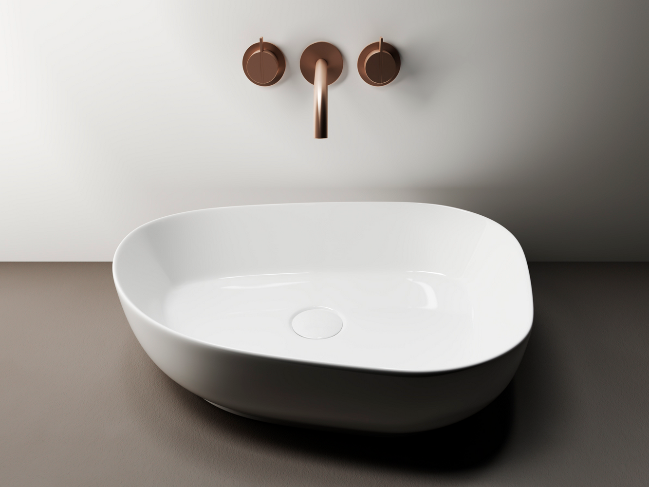 Фото Раковина Ceramicanova Element CN5003 накладная 55 × 40 × 14 см, белый глянцевый
