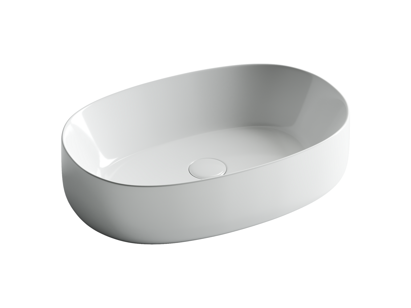 Фото Раковина Ceramicanova Element CN5023 накладная 54 × 35 × 14,5 см, белый глянцевый