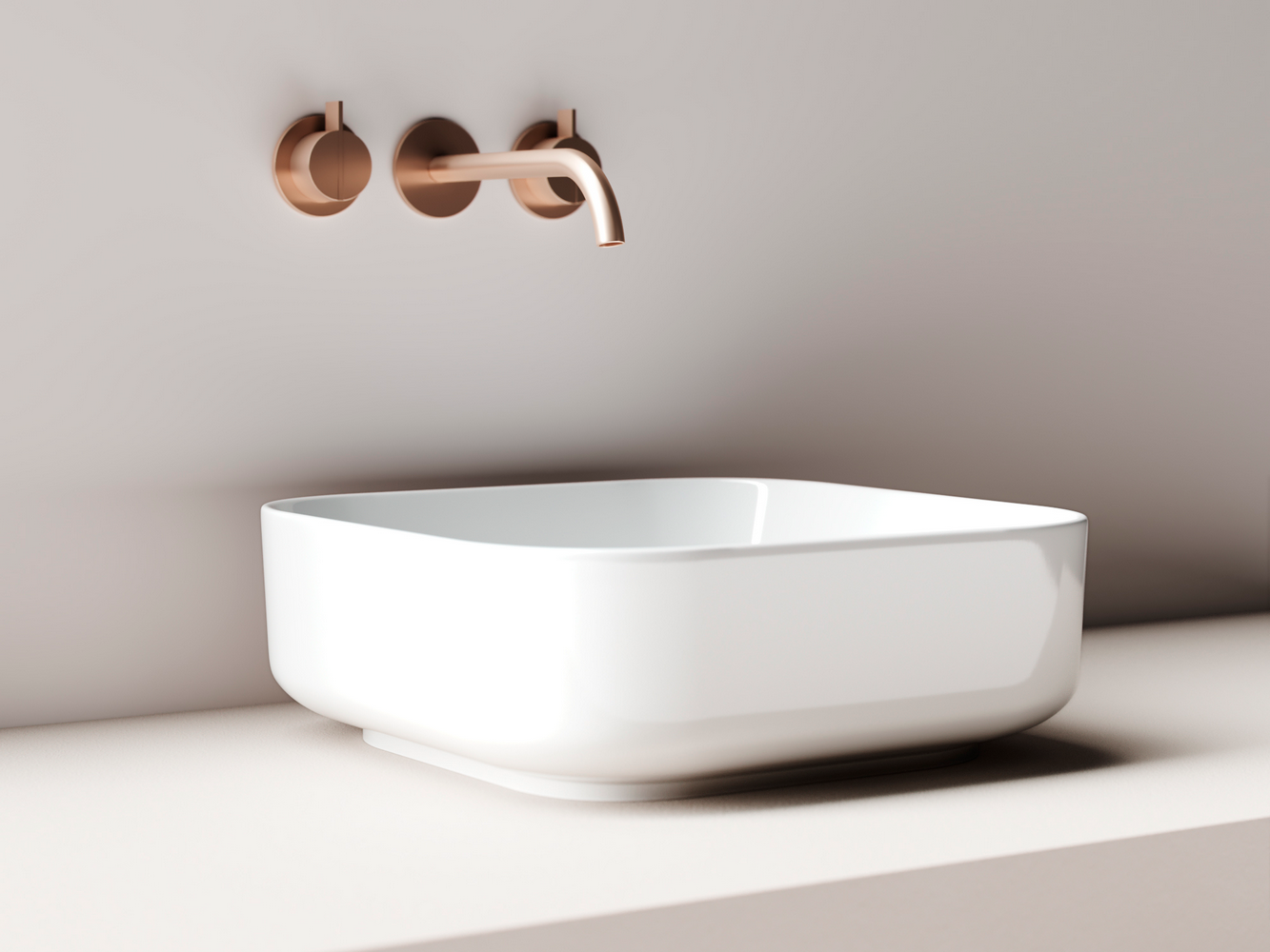 Фото Раковина Ceramicanova Element CN6012 накладная 38,5 × 38,5 × 13,5 см, белый глянцевый