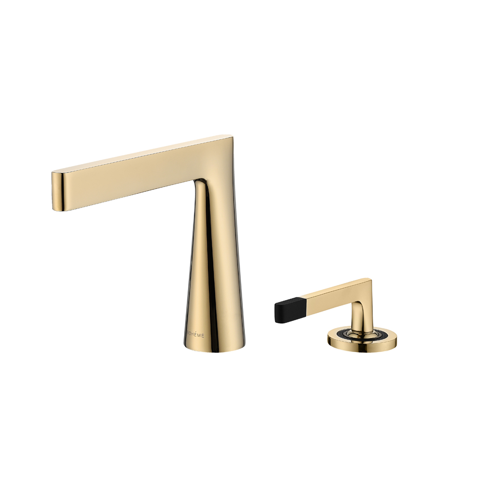 Фото Смеситель для раковины Boheme Duo 161-G золото глянец