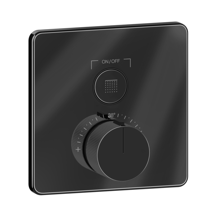 Фото Смеситель Gessi Hi-Fi 38717#706 для душа термостат, черный хром глянец pvd