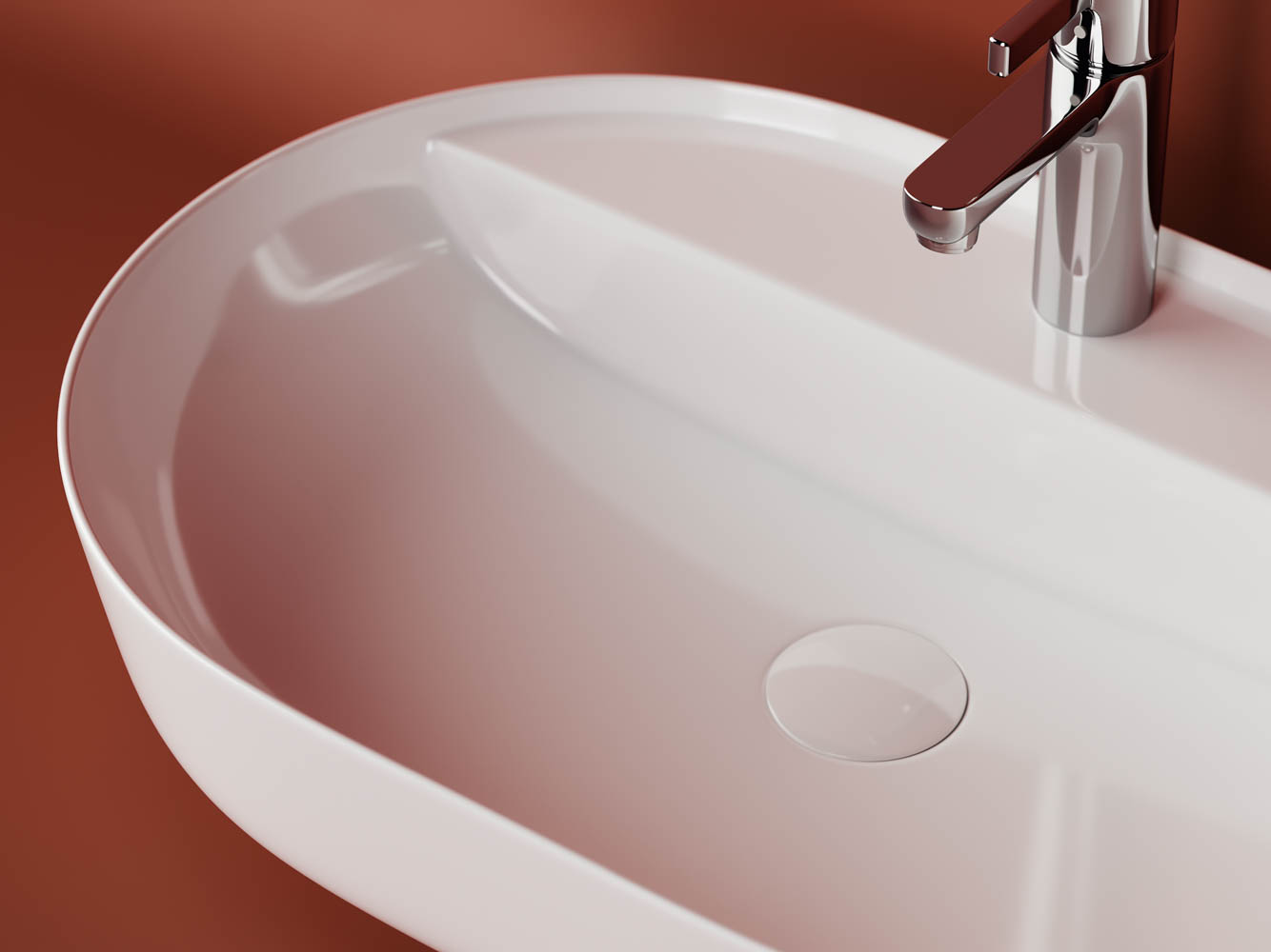 Фото Раковина Ceramicanova Modo CN2004 накладная 61 × 45 × 13,5 см, белый глянцевый