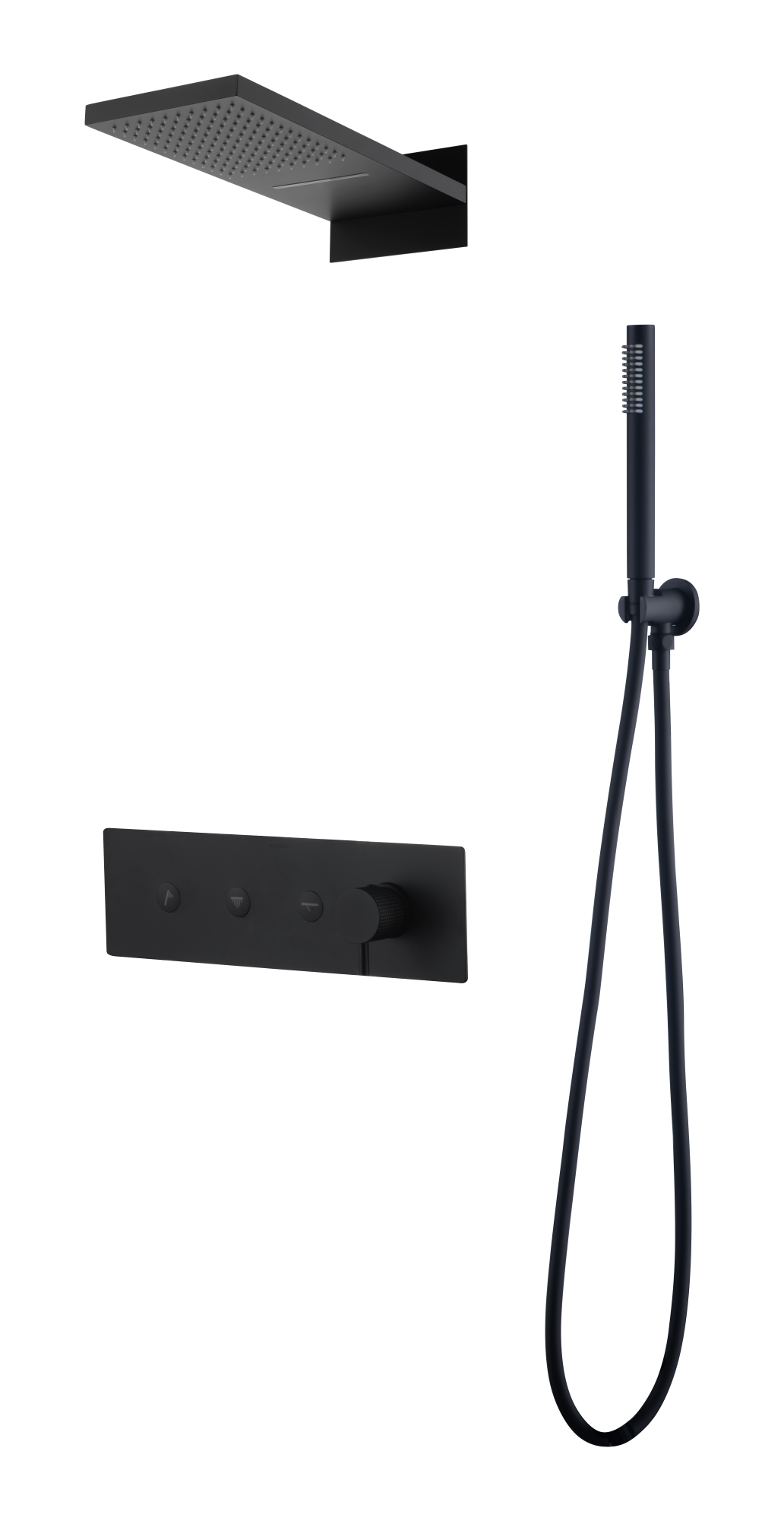 Фото Душевая система Boheme Fusion 130-B черный матовый