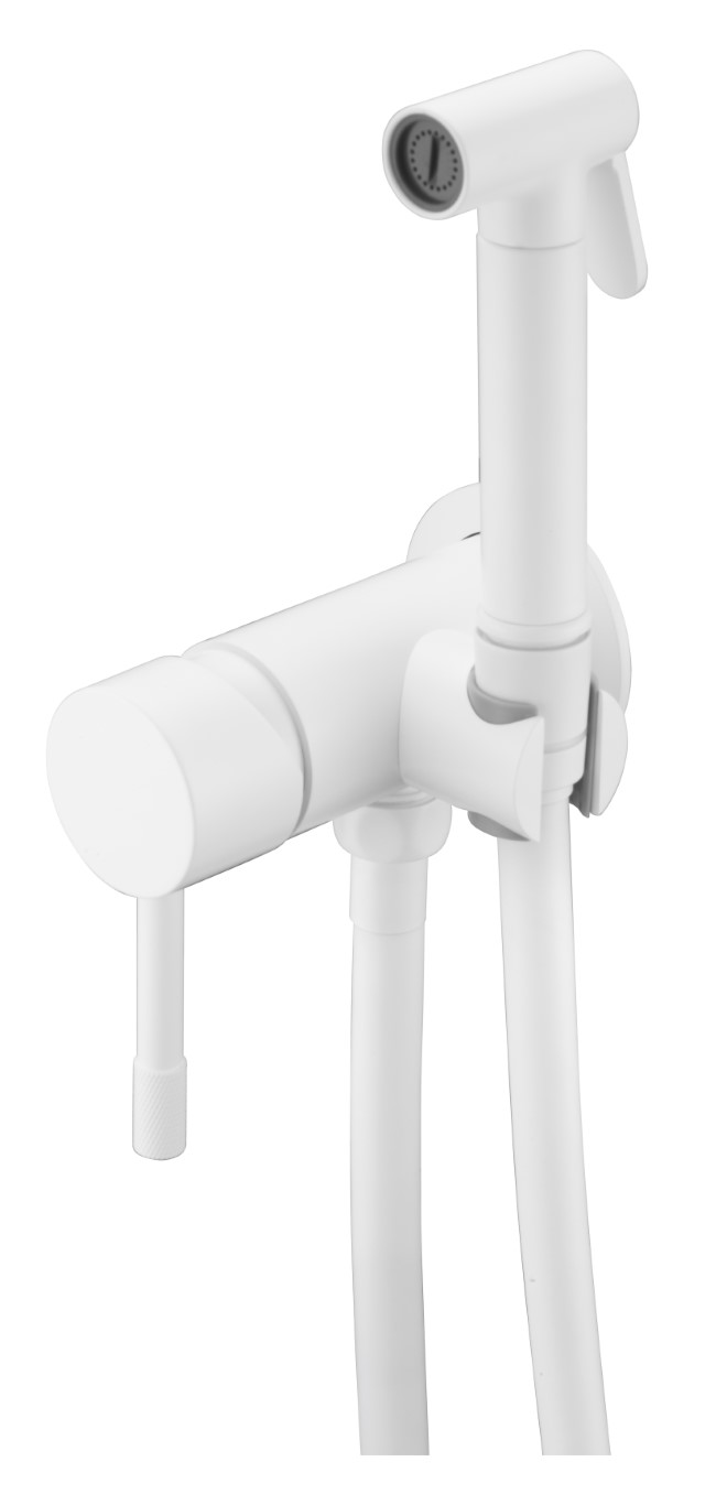 Фото Гигиенический душ Boheme Uno 467-MW со смесителем белый матовый