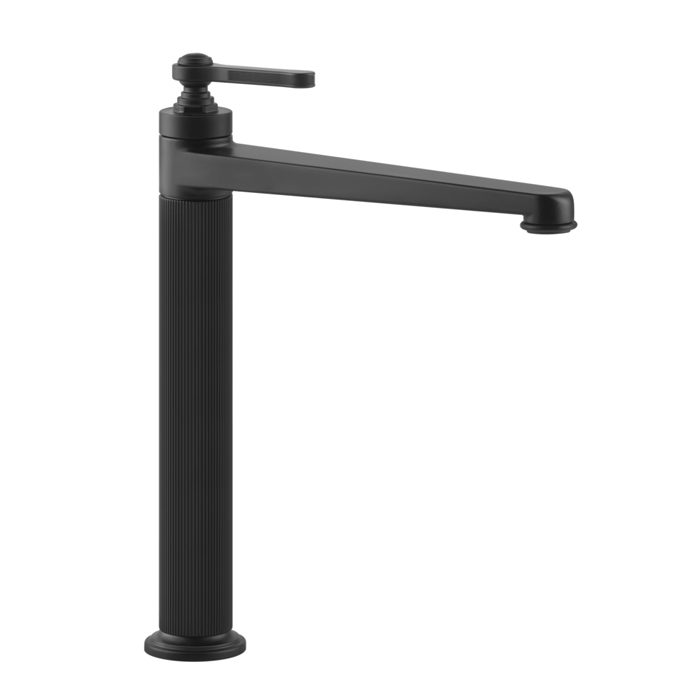 Фото Смеситель Gessi Venti20 65003#299 для раковины с донным клапаном, черный матовый