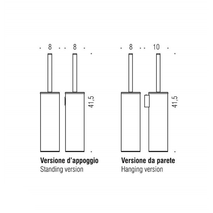 Фото Ершик Colombo Complementi B9706.CR напольный хром глянец