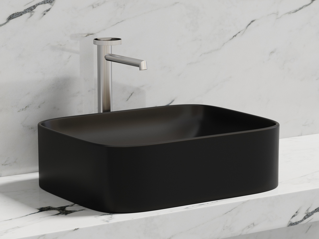 Фото Раковина Ceramicanova Element CN6052MB накладная 50,5 × 38 × 15 см, черный матовый