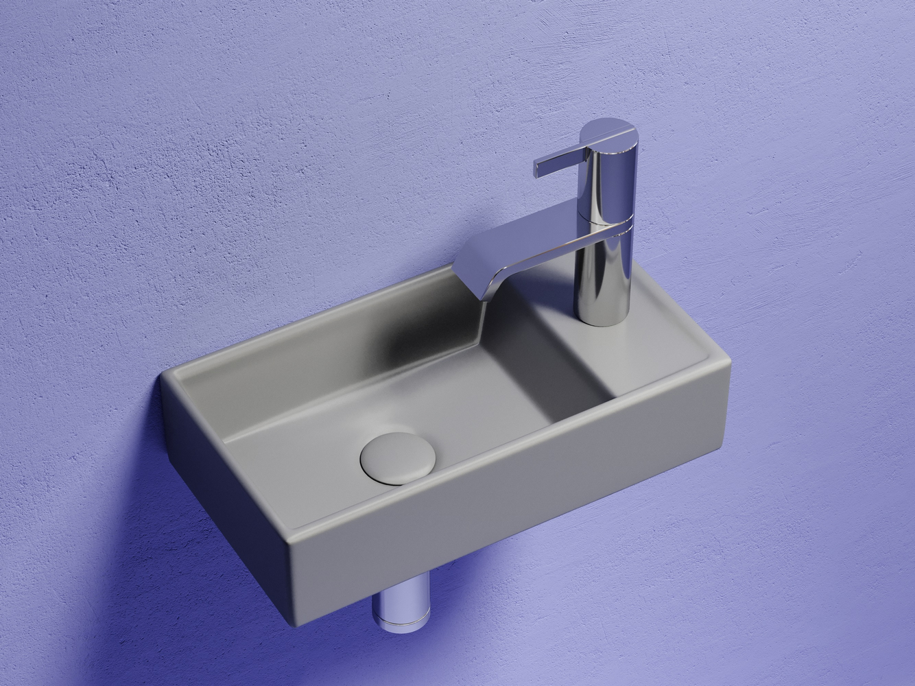 Фото Раковина Ceramicanova Element CN6051LMH подвесная 41 × 22,5 × 10,5 см, антрацит матовый
