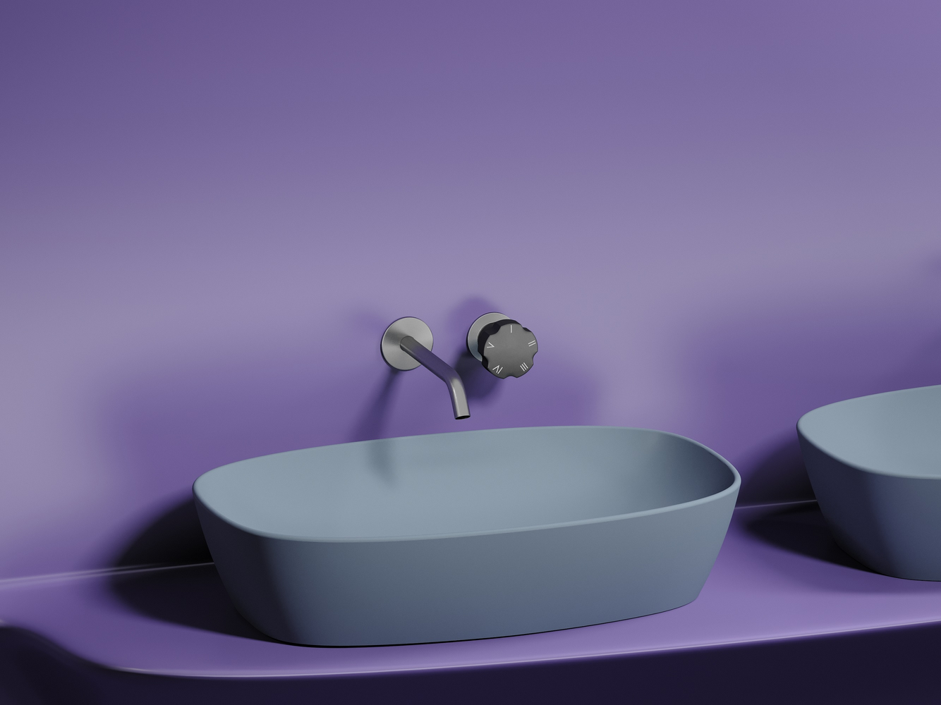 Фото Раковина Ceramicanova Element CN6049MHL накладная 61 × 38,5 × 14 см, серо-голубой матовый
