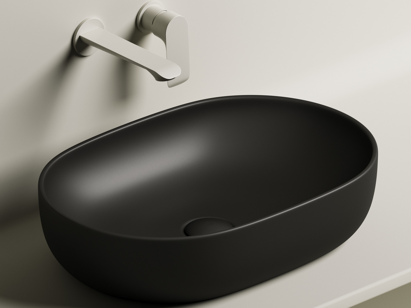 Фото Раковина Ceramicanova Element CN6047MB накладная 60 × 41,5 × 13,5 см, черный матовый