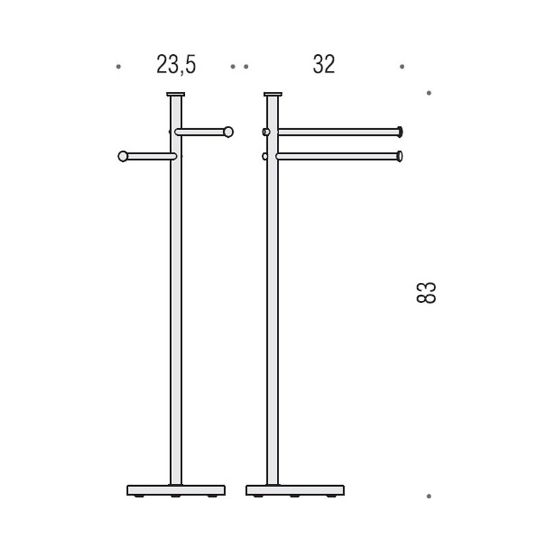 Фото Стойка Colombo Plus W4936.CR напольная хром глянец