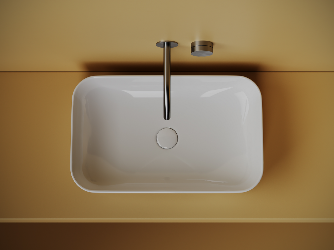Фото Раковина Ceramicanova Element CN5044 накладная 60,5 × 37,5 × 14,5 см, белый глянцевый