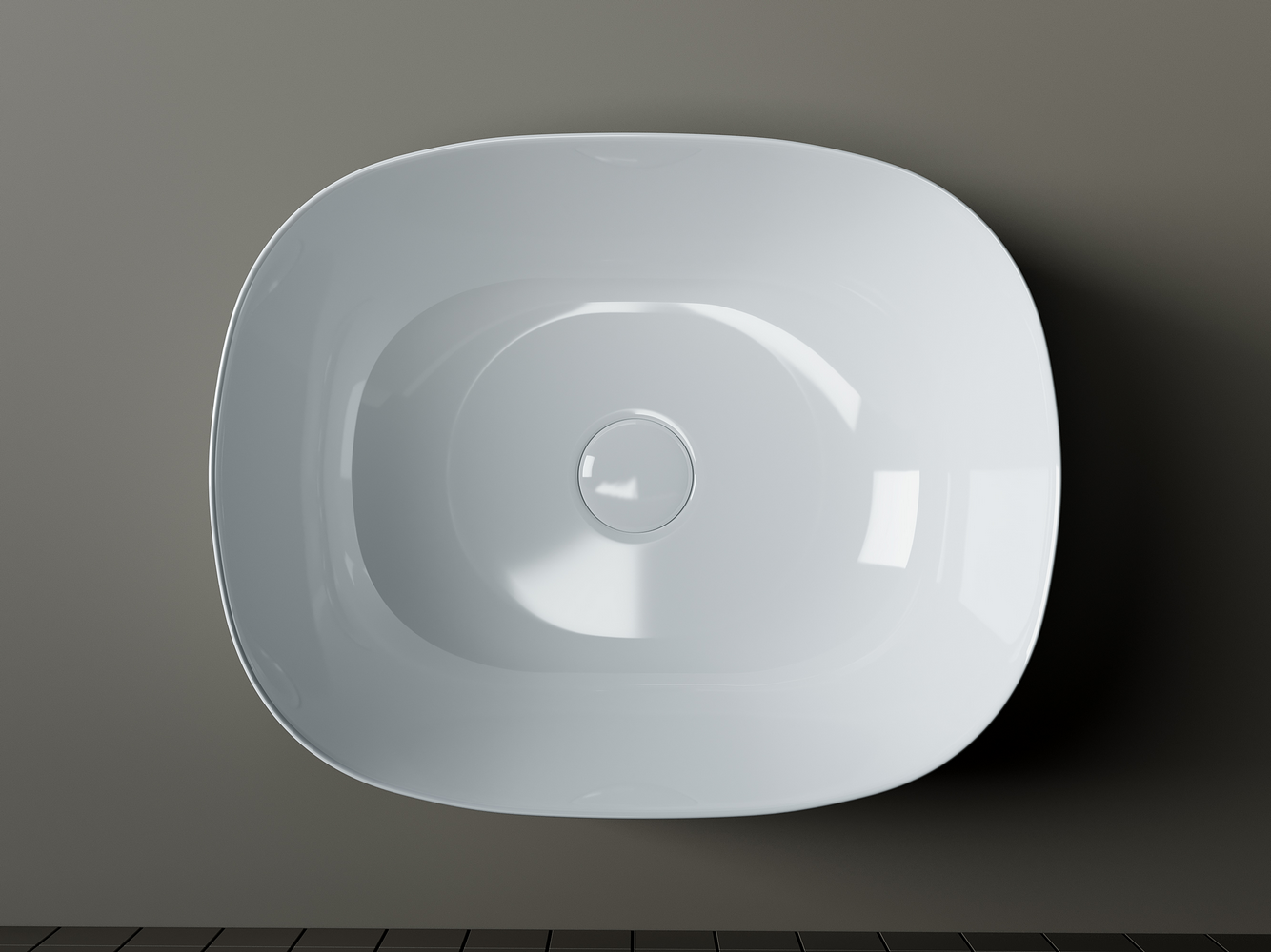 Фото Раковина Ceramicanova Element CN6018 накладная 46 × 35 × 15,5 см, белый глянцевый