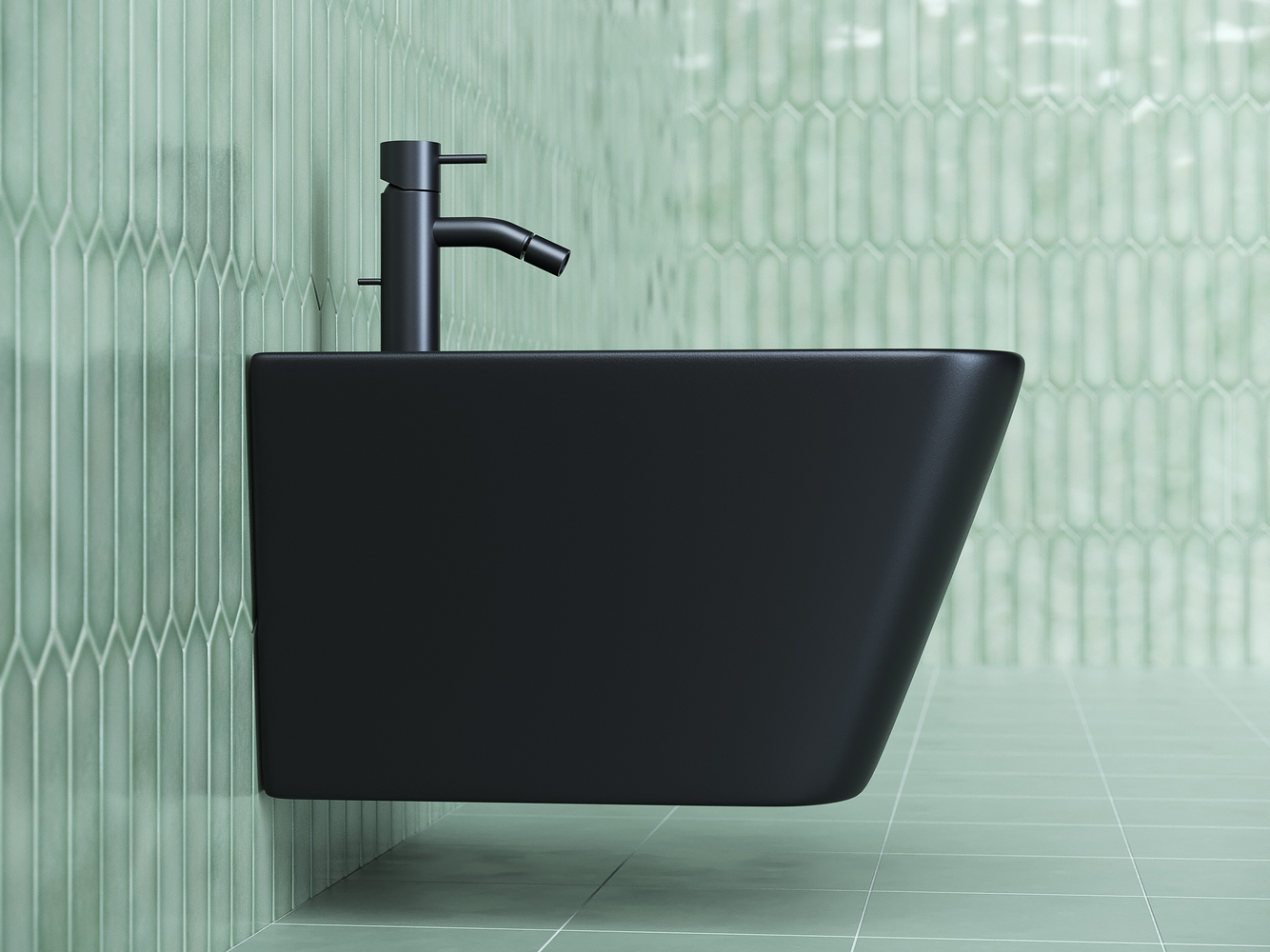 Фото Биде Ceramicanova Metric CN3008MB подвесное, черный матовый