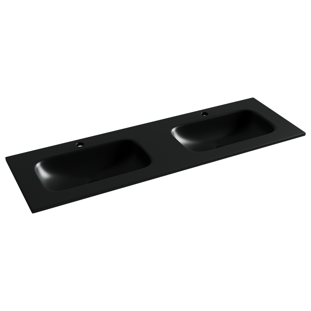 Фото Раковина Ceramicanova Grace CN7022MB мебельная 141 × 45,7 × 13,7 см, черный матовый