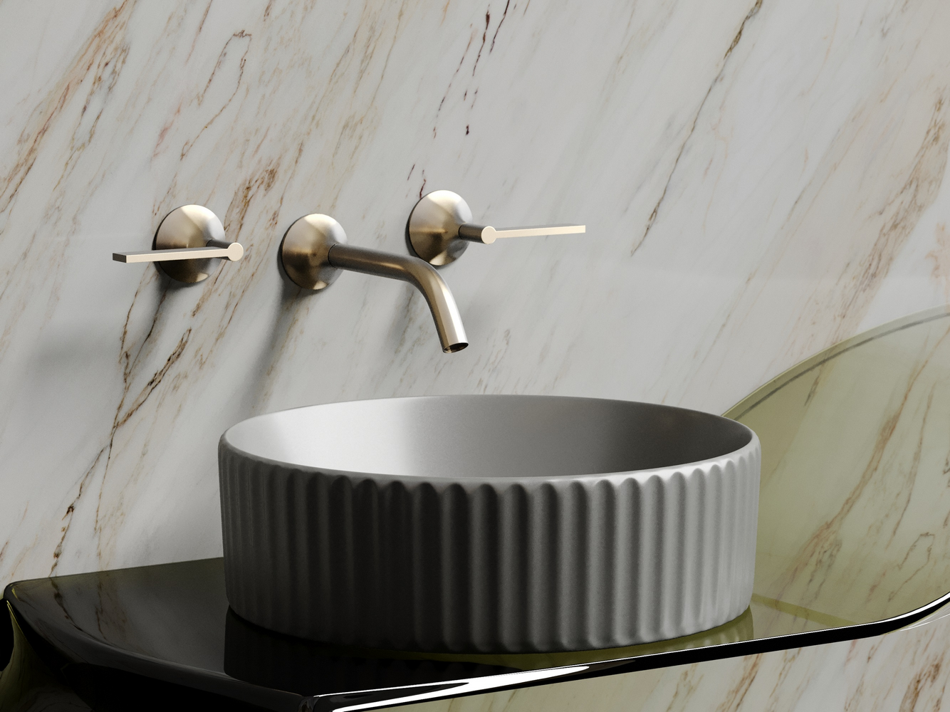 Фото Раковина Ceramicanova Element CN6057MH накладная 36 × 36 × 11,5 см, антрацит матовый