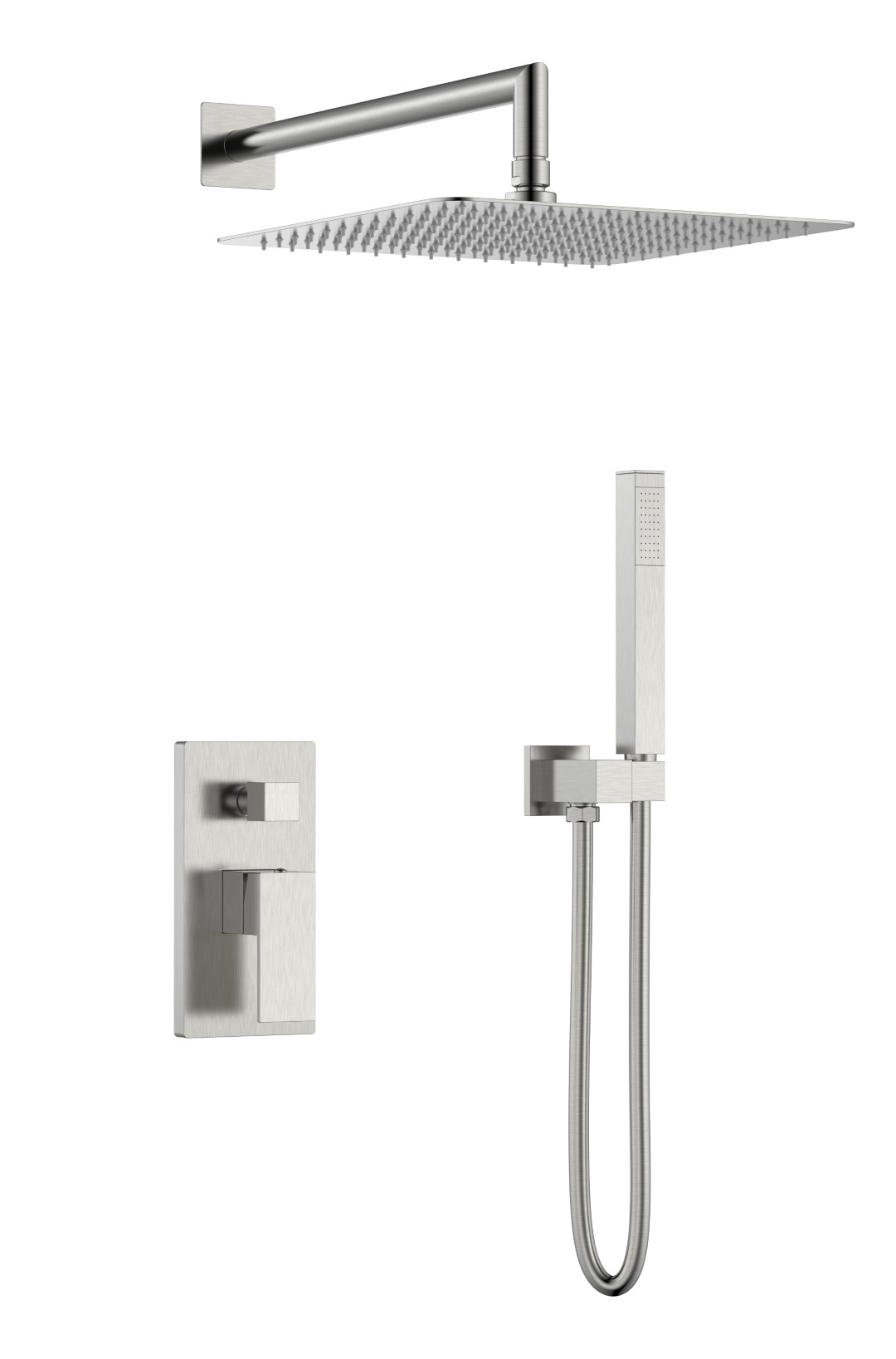 Фото Смеситель для душа Boheme Qubic 474-3-NB никель браш