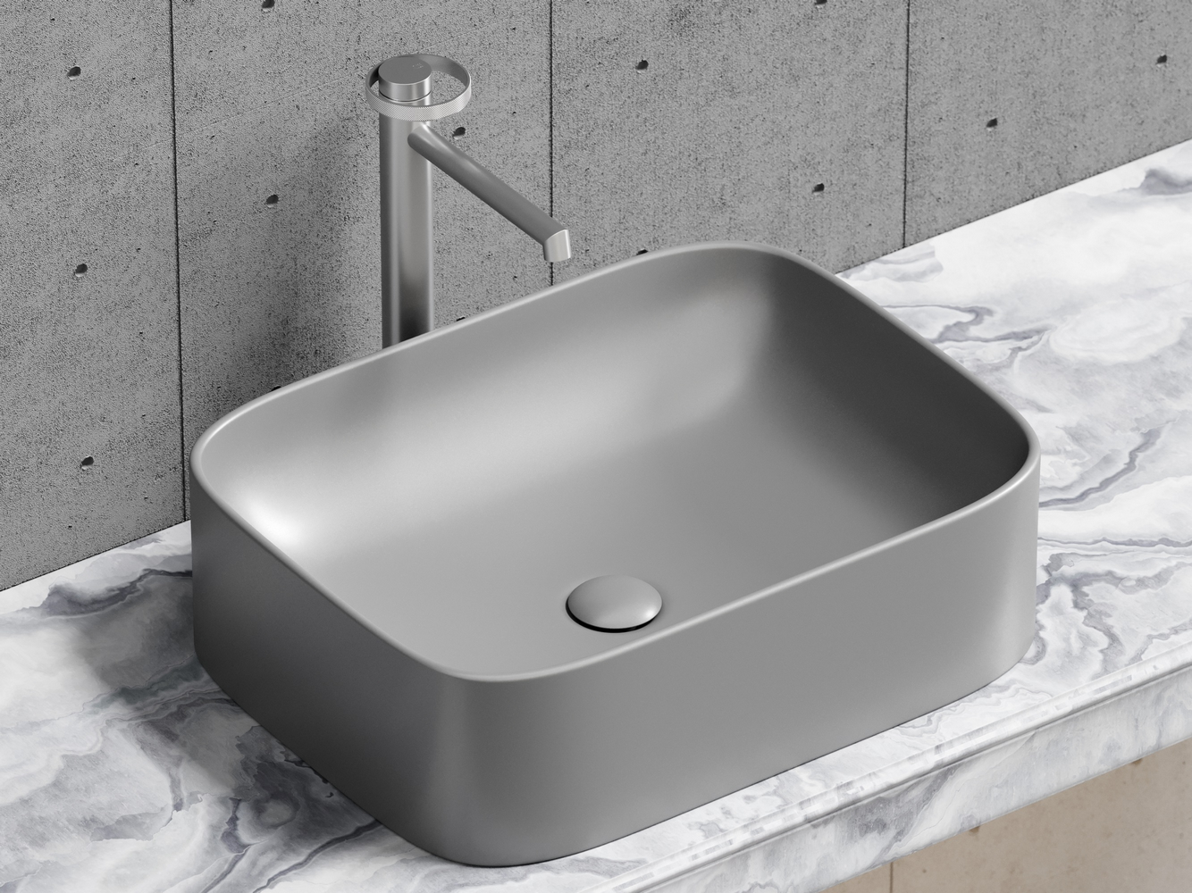 Фото Раковина Ceramicanova Element CN6052MH накладная 50,5 × 38 × 15 см, антрацит матовый