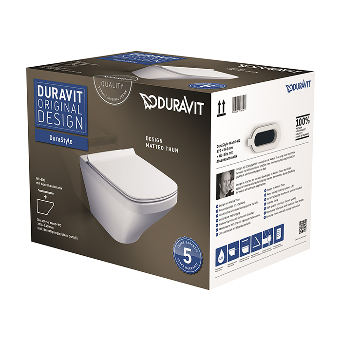 Фото Унитаз подвесной Duravit DuraStyle 45520900A1, с сиденьем с микролифтом, белый глянцевый