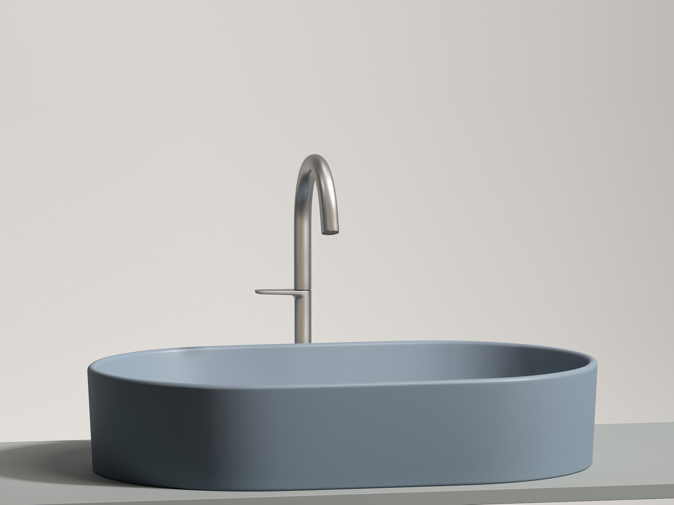 Фото Раковина Ceramicanova Element CN6048MHL накладная 60 × 38,5 × 12,2 см, серо-голубой матовый