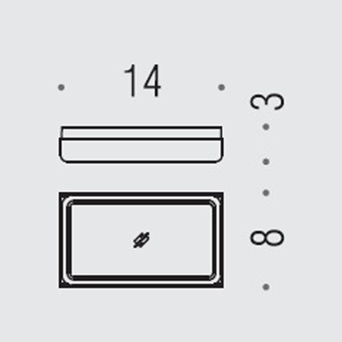 Фото Мыльница Colombo Forever B2940.CR-VAN настольная хром глянец/стекло матовое