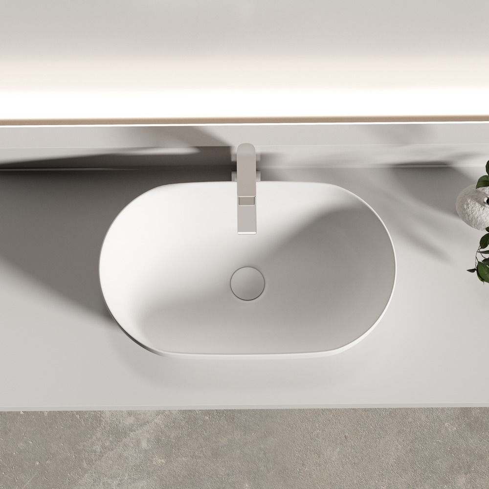 Фото Раковина Ceramicanova Twist CN12001MW накладная 50 × 30 × 14 см, белый матовый