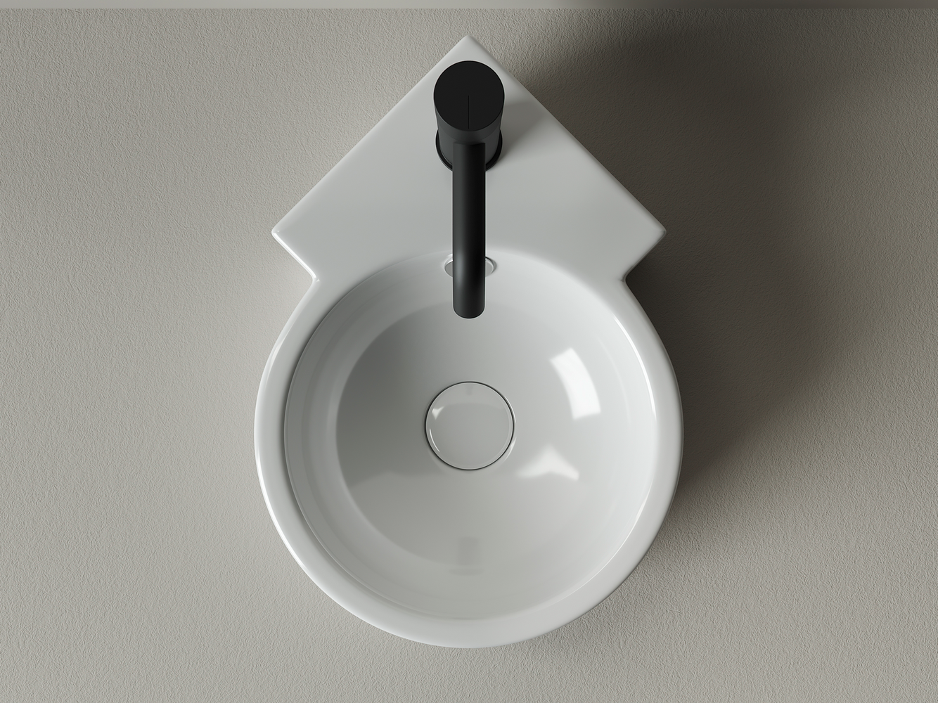 Фото Раковина Ceramicanova Element CN5019 подвесная угловая 31 × 41 × 12,5 см, белый глянцевый