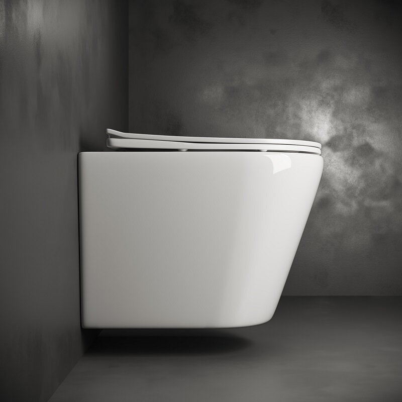 Фото Унитаз Ceramicanova Highlight CN1804 безободковый с сиденьем подвесной, белый глянцевый