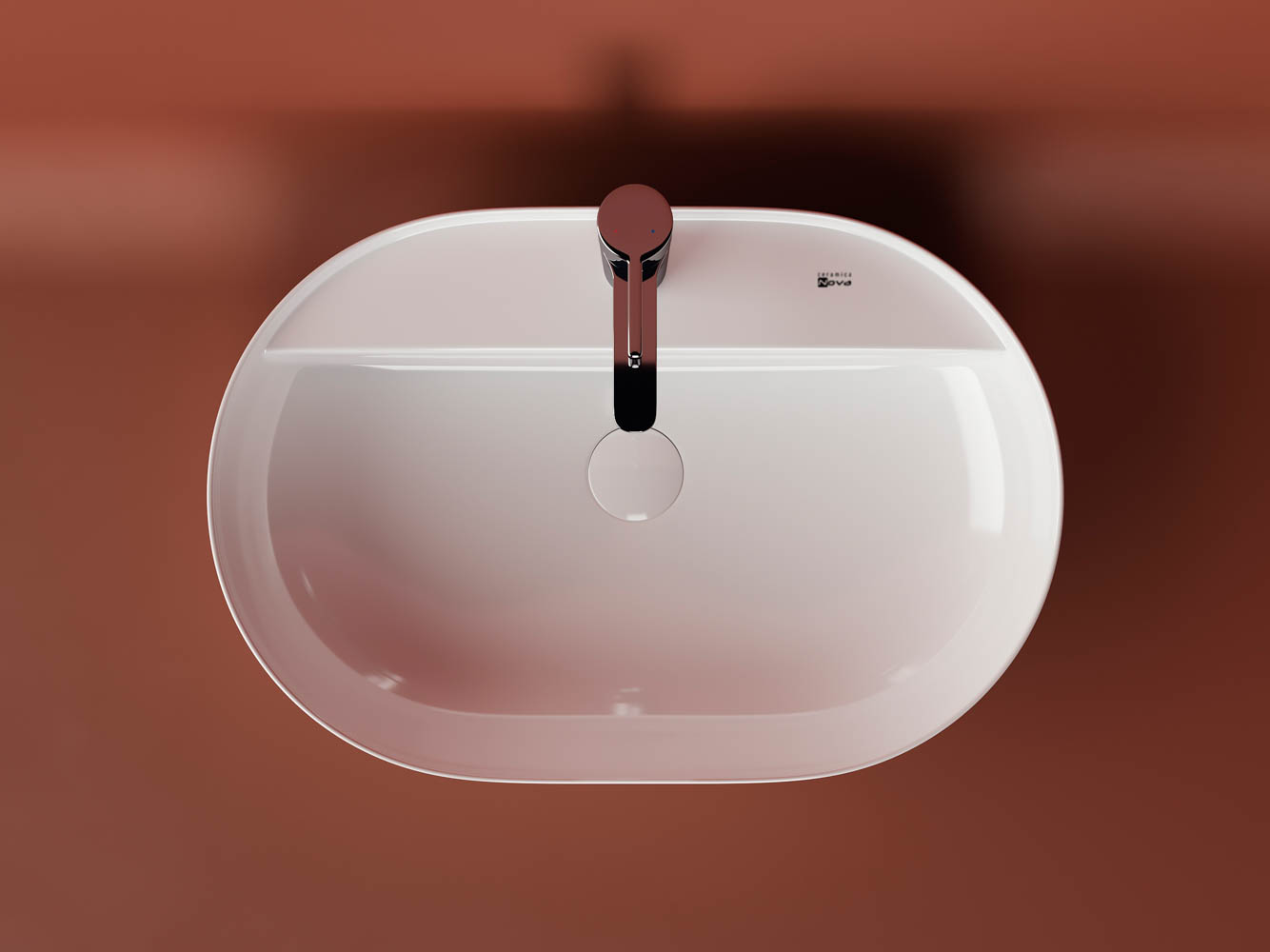 Фото Раковина Ceramicanova Modo CN2004 накладная 61 × 45 × 13,5 см, белый глянцевый