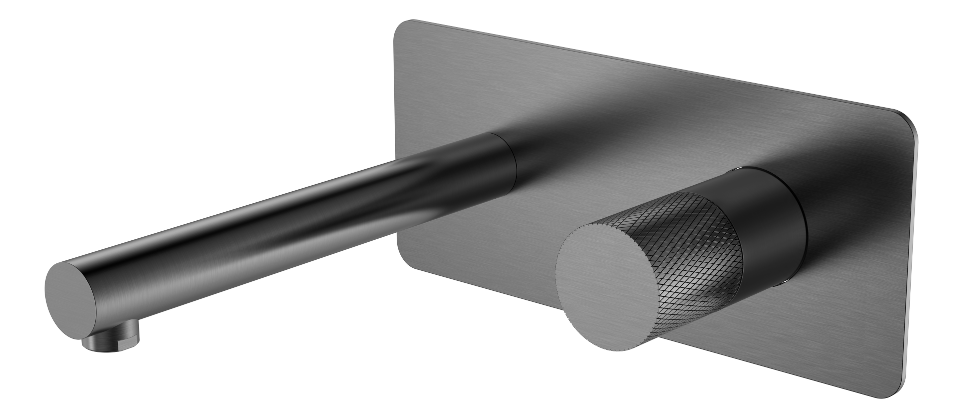 Фото Смеситель для раковины Boheme Stick 125-GM.2 настенный оружейная сталь браш L 18,5 см