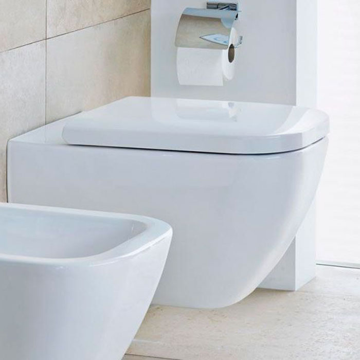 Фото Унитаз подвесной Duravit Happy D.2 2221090000, без сиденья, белый глянцевый