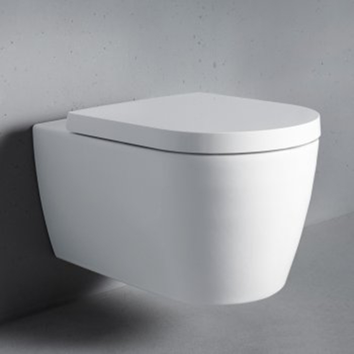 Фото Унитаз подвесной Duravit Me by Starck 2579092000, безободковый, без сиденья, белый глянцевый