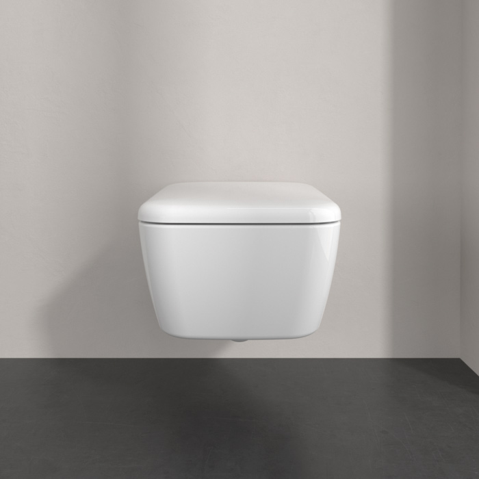 Фото Унитаз подвесной Villeroy & Boch Skyla 4682CL01, безободковый, с сиденьем с микролифтом, белый глянцевый