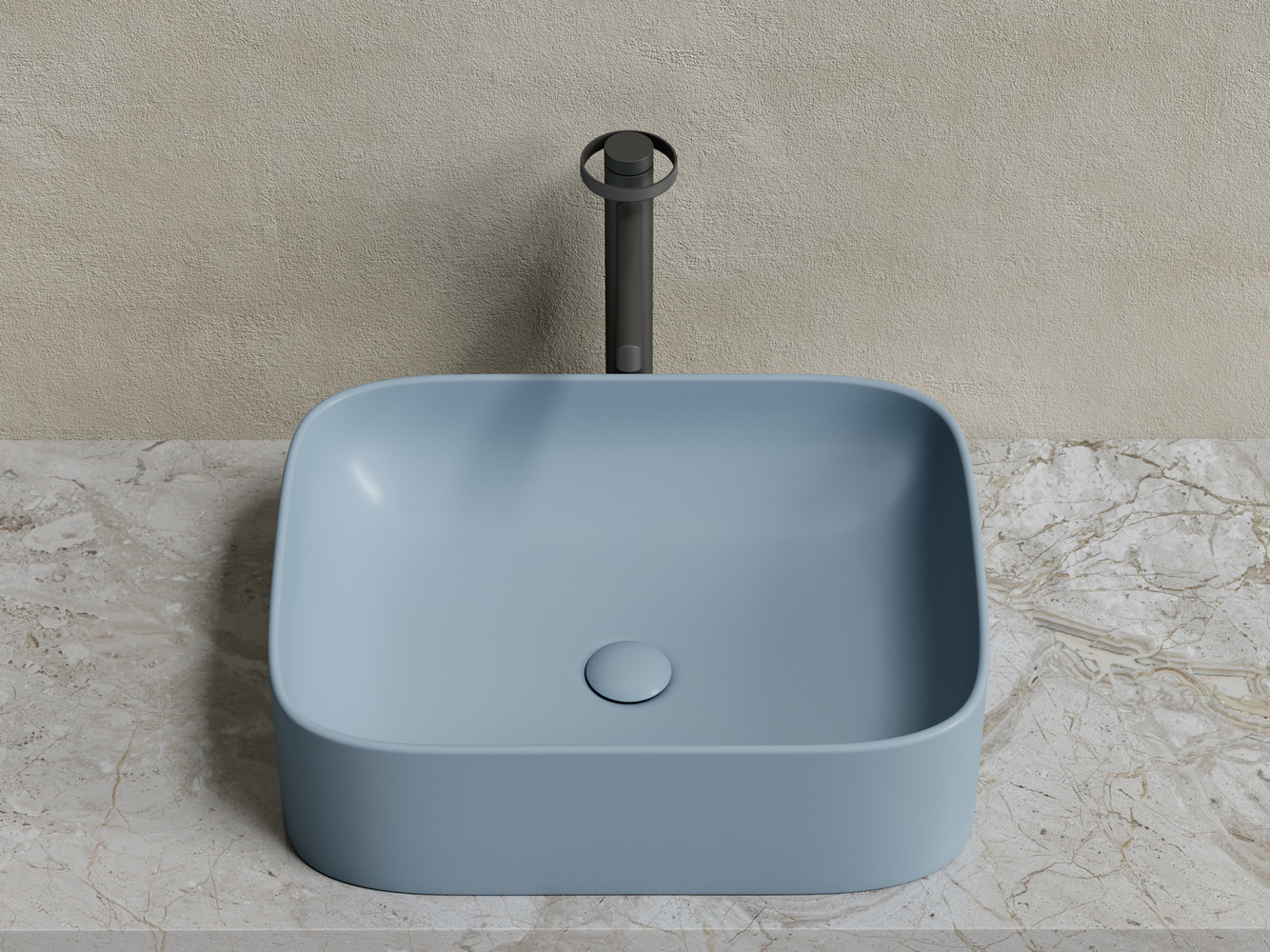 Фото Раковина Ceramicanova Element CN6052MHL накладная 50,5 × 38 × 15 см, серо-голубой матовый