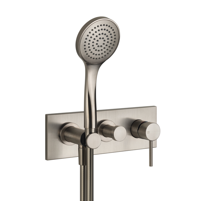 Фото Смеситель Gessi Via tortona 44828#149 для душа, никель браш