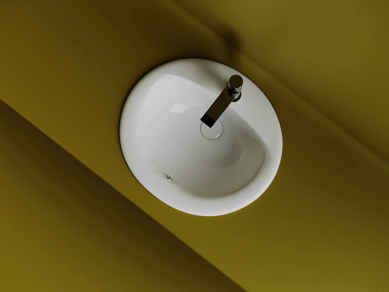 Фото Раковина Ceramicanova Sun CN6080 встраиваемая сверху 51,5 × 45,5 × 20 см, белый глянцевый