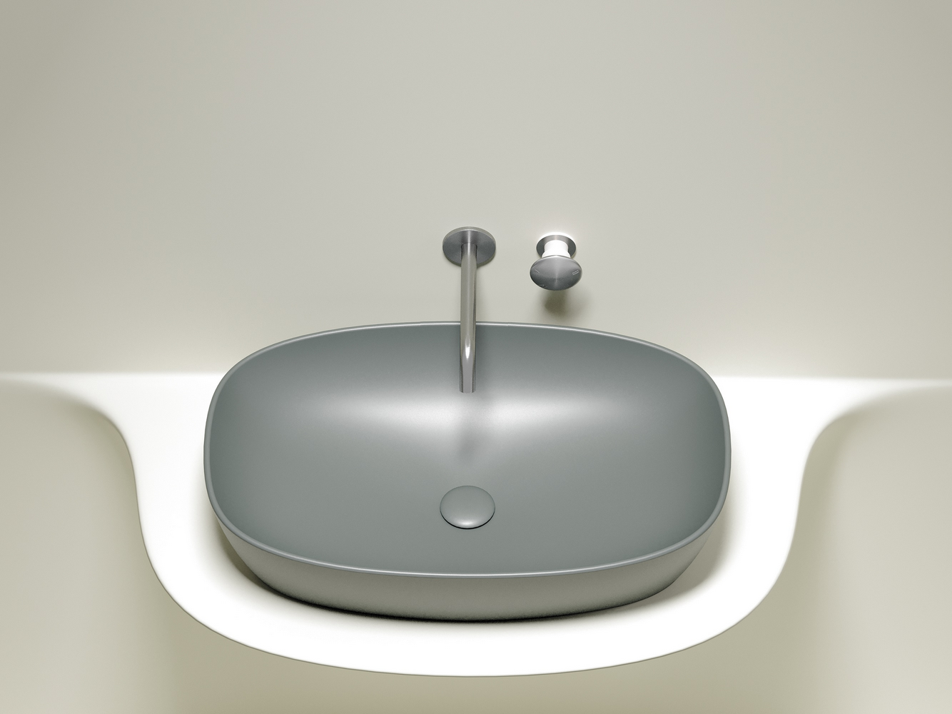 Фото Раковина Ceramicanova Element CN6049MH накладная 61 × 38,5 × 14 см, антрацит матовый