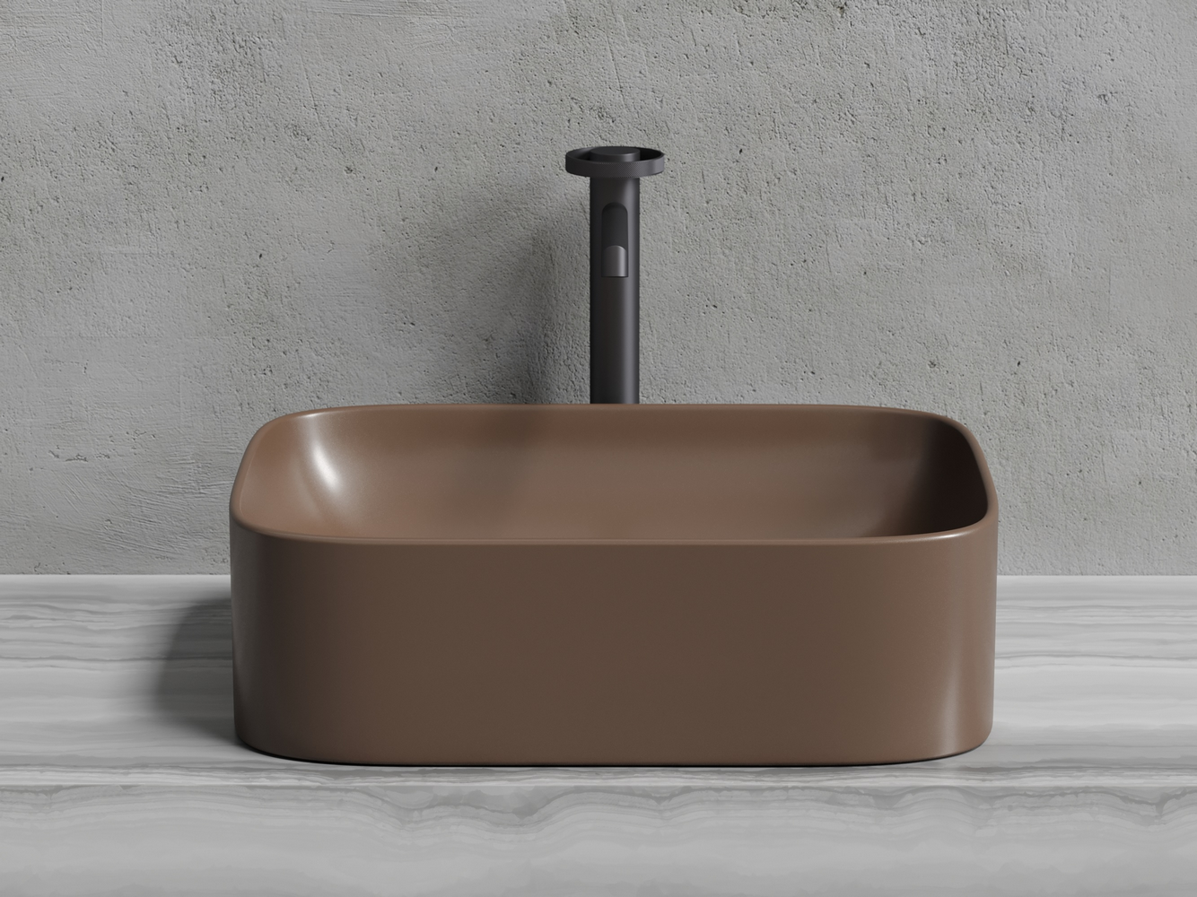Фото Раковина Ceramicanova Element CN6052MDB накладная 50,5 × 38 × 15 см, темно-коричневый матовый