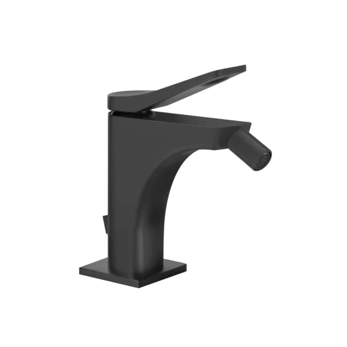 Фото Смеситель Gessi Rilievo 59007#299 для биде с донным клапаном, черный матовый
