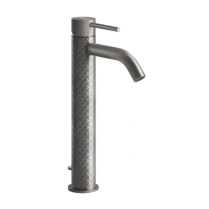 Фото Смеситель Gessi Gessi316 54104#239 для раковины с донным клапаном, нержавеющая сталь браш