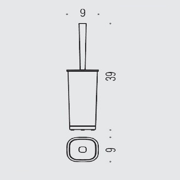 Фото Стакан Colombo Alize B2556.CR-VAN настольный хром глянец/стекло матовое