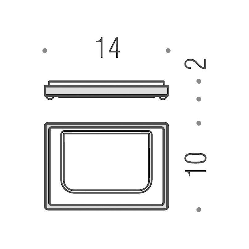 Фото Мыльница Colombo Look B1640.CR-VAN настольная хром глянец/стекло матовое