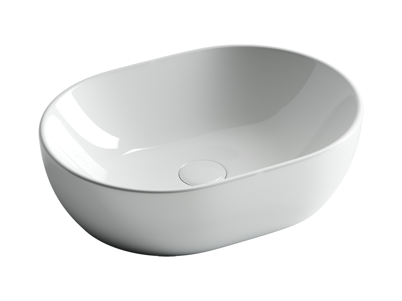 Фото Раковина Ceramicanova Element CN6019 накладная 48 × 35 × 14 см, белый глянцевый