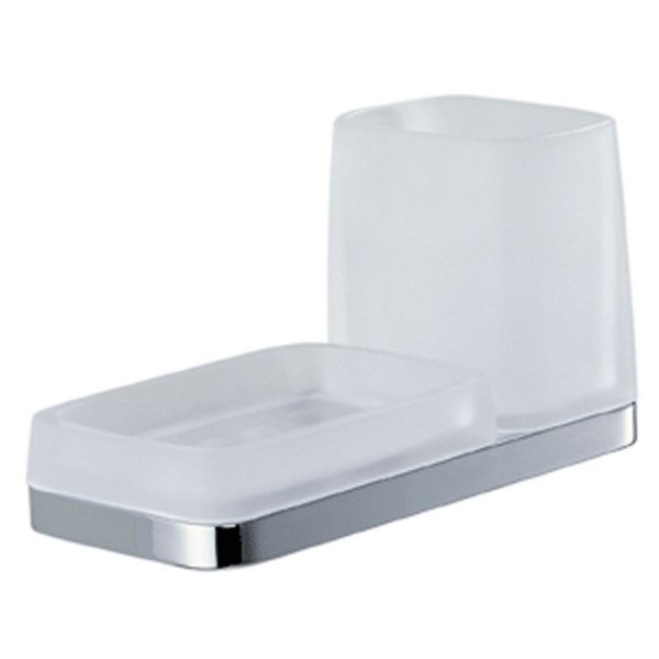 Фото Стакан Colombo Time W4272.CR-VAN подвесной хром глянец/стекло матовое