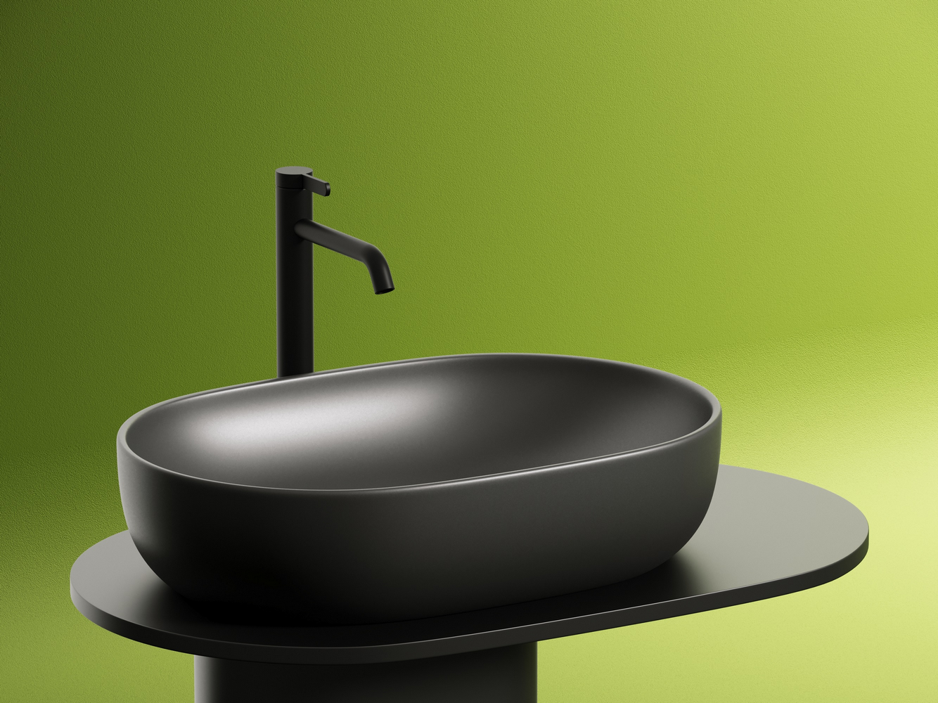 Фото Раковина Ceramicanova Element CN6047MDH накладная 60 × 41,5 × 13,5 см, темный антрацит матовый