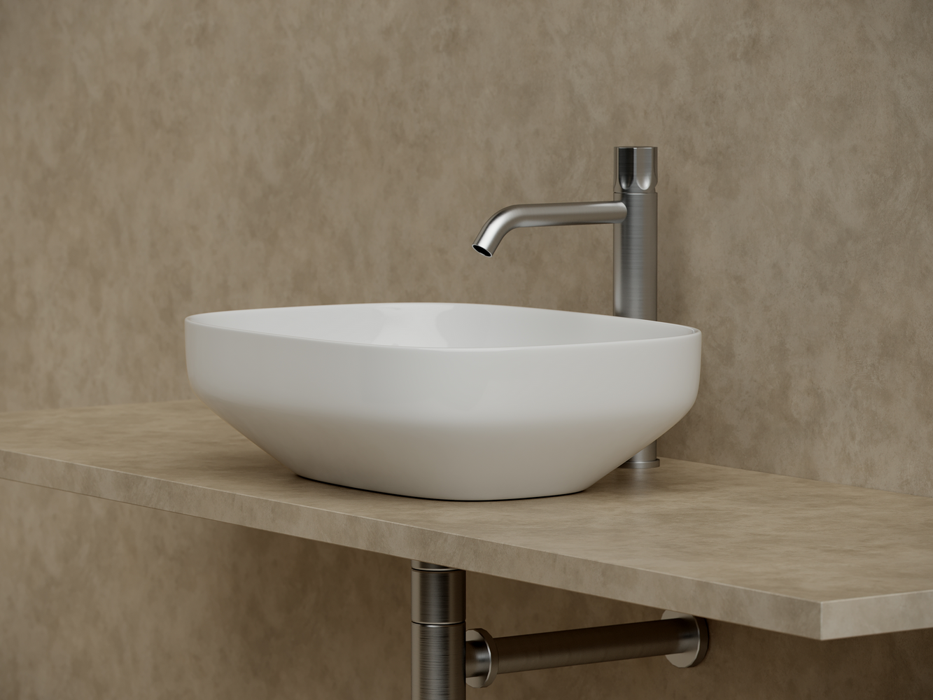 Фото Раковина Ceramicanova Element CN5031 накладная 50 × 38 × 15 см, белый глянцевый