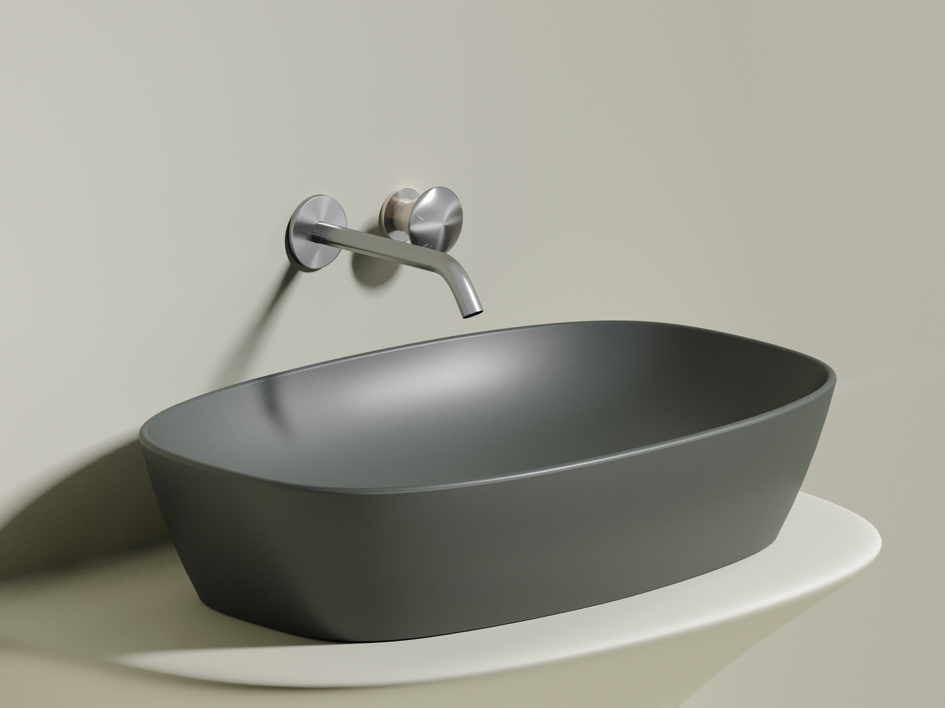 Фото Раковина Ceramicanova Element CN6049MH накладная 61 × 38,5 × 14 см, антрацит матовый